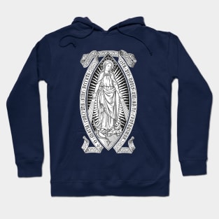 Immaculate Conception 03 - mosaic blue bkg (turqoise) Hoodie